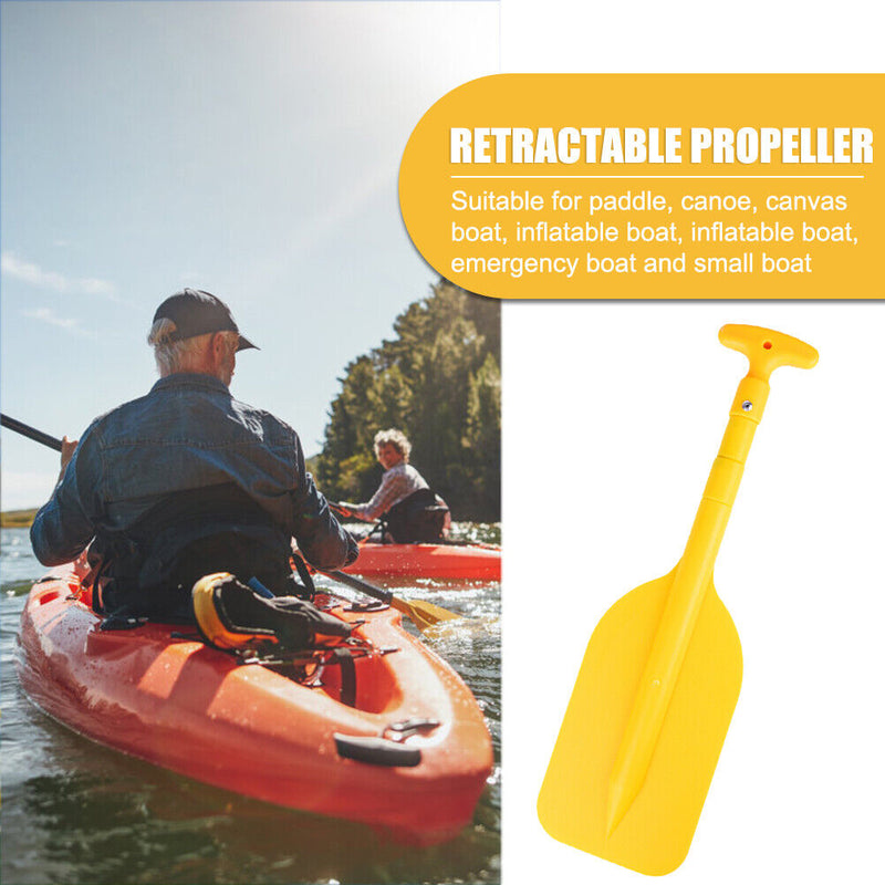 Retractable Portable Telescope Rafting Boat Paddle for Water Sport (Yellow)
