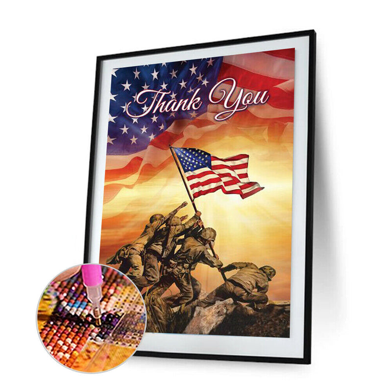 Diamond Painting Independence Day Full Round Drill Picture of Rhinestone Drawing