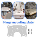 Stainless Steel Hinge Repair Plate Plate Installer Kit for Cabinet Window D