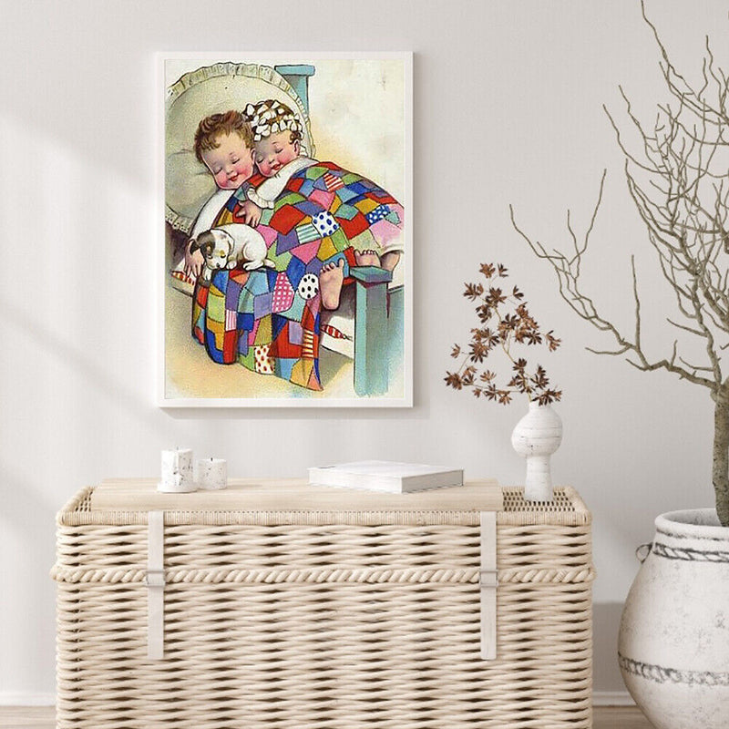 Handmade Sleeping Baby 5D DIY Full Round Drill Drawing Kit Diamond Painting Gift