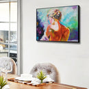 Frameless Painting By Numbers Girl Back DIY Handmade Drawing On Canvas Art Kit