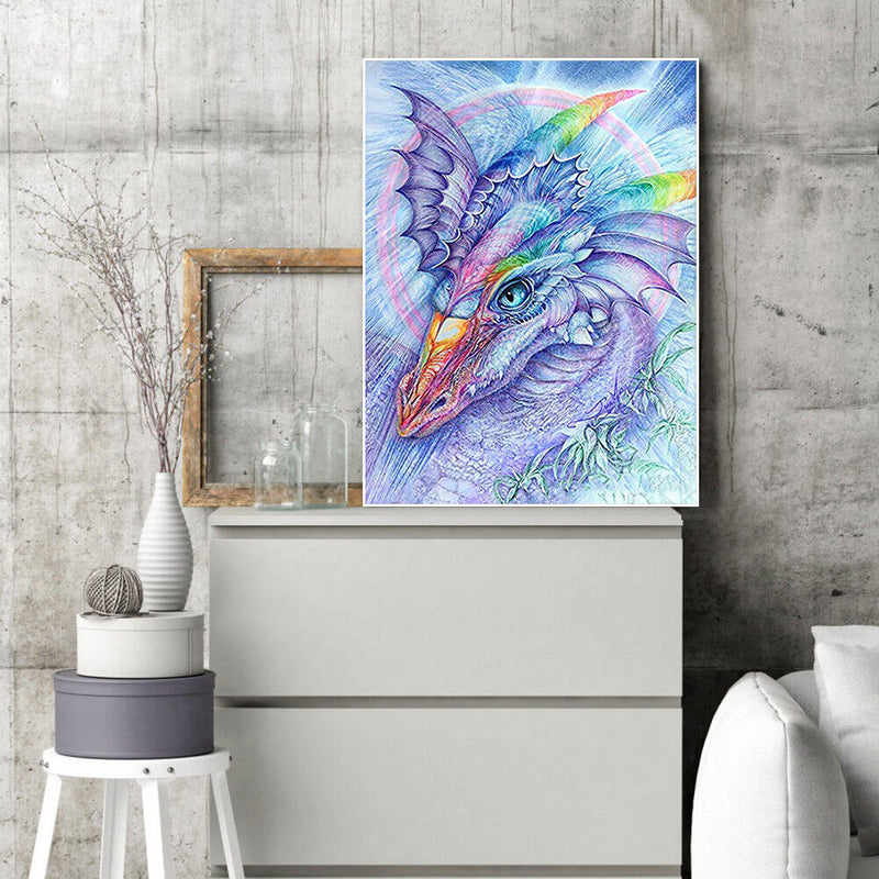 5D DIY Full Drill Diamond Painting Dragon Cross Stitch Mosaic Craft Kit Wall Art