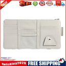 Car Sun Visor Organizer Holder Bag with Zipper for Glasses Phone (Grey)