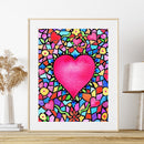 5D Kit Rhinestone Pictures DIY Abstract Love Full Round Drill Diamond Painting
