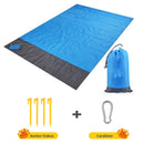 Waterproof Mat Folding Picnic Beach Travel Sitting Pad Kit (Blue 140x200cm)