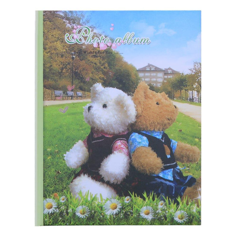 6 inch Photo Album Interleaf Type Loose-leaf Cartoon Bear Cover 100 Sheets