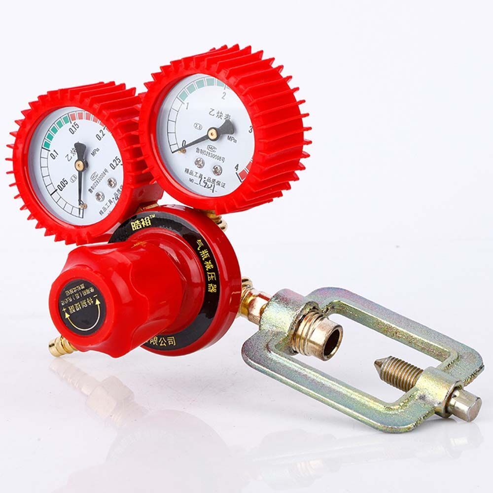 Pressure Reducer Acetylene Table Reducer Dual Gauge Acetylene Regulato ...