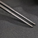 1 Pair Stainless Steel Chopsticks Tableware Non-slip Food Sticks (Black) Newly
