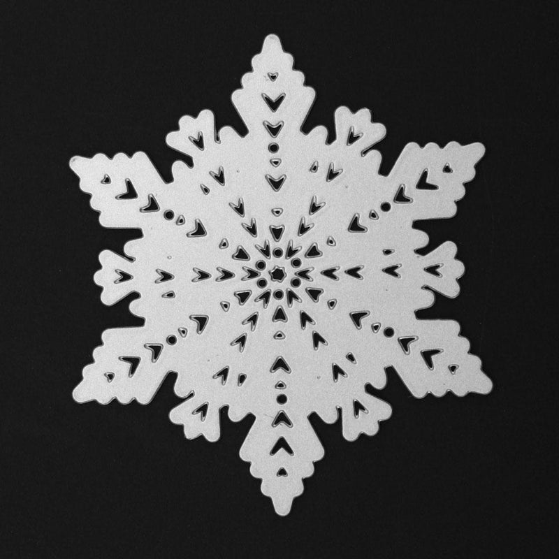 6.8cm 9.6cm Snowflake Punching Molds Metal Embossing Stencil for Scrapbook