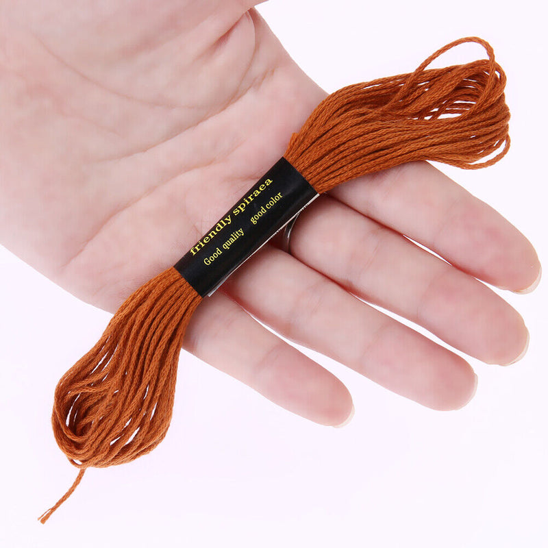 100 Colors Embroidery Thread Hand Cross Stitch Floss Strands Craft DIY Handge