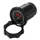Car Boat Motorcycle LED Digital Voltmeter with On/Off Switch Low Voltage Alarm