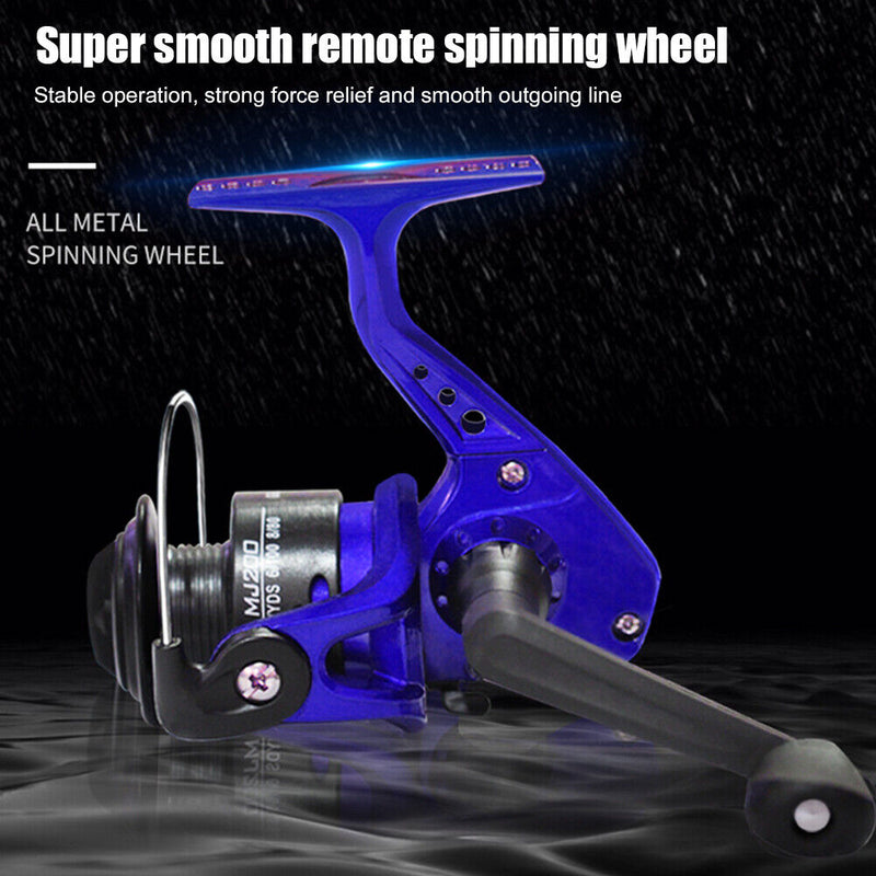 3BB Metal Spool Spinning Reel Smooth Casting Wheel for Saltwater (Blue)