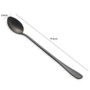 Stainless Steel Long Handle Stirring Ice Spoon Coffee Tea Spoons Home Table