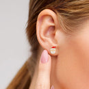 Christmas Tree Studs Earrings Bells Star Rhinestone Ear Jewelry (Style 2)