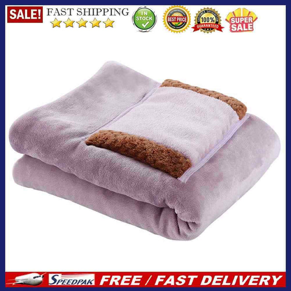 Electric Blanket Adjustable Rope Winter Heated Pad for Home Sofa Bed (Purple)