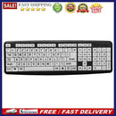 104 Keys USB Wired Large Print Big Letters Computer PC Keyboard for Old People