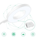 White for Bedside Table Lamp Headboard Clip On LED Table Light Ring Shape