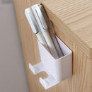 Wall Holder Storage Box Remote Control Mobile Phone Plug Organizer (White) Newly