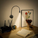 LED Flexible Gooseneck Spotlight 360 Degree Rotation Bedside Lamp (Black) Newly