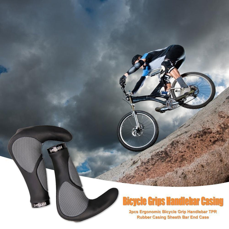 2pcs Bicycle Grips TPR Rubber Integrated MTB Cycling Hand Rest Handleable Sheath