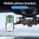 Car Phone Holder Phone Holder Rearview Mirror Stand One Button Lock For Tele