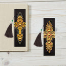 2x 5D DIY Diamond Painting Leather Bookmarks Cross Embroidery Page-Marker C