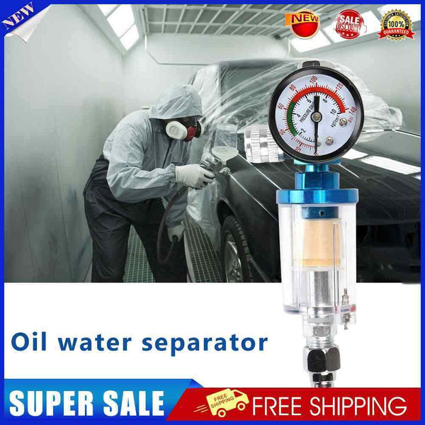 Spray Air Regulator Gauge Oil Water Trap Filter Separator Pneumatic Tools