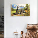 5D Full Round Drill Mosaic Craft DIY Forest Train Rhinestone Diamond Painting