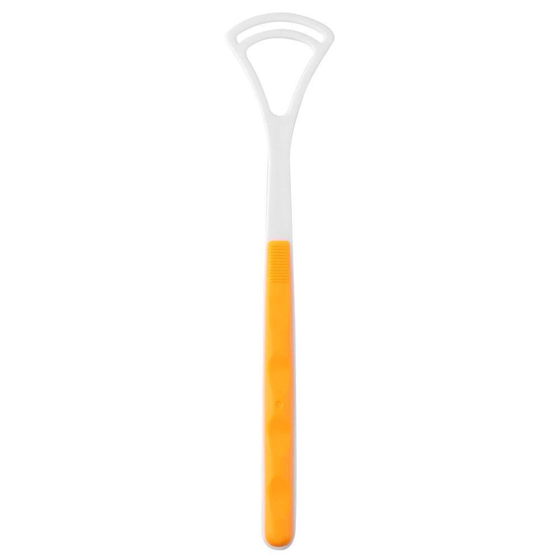 Tongue Brush Tongue Scraper Cleaner Oral Care Tongue Cleaning Tool (Yellow)