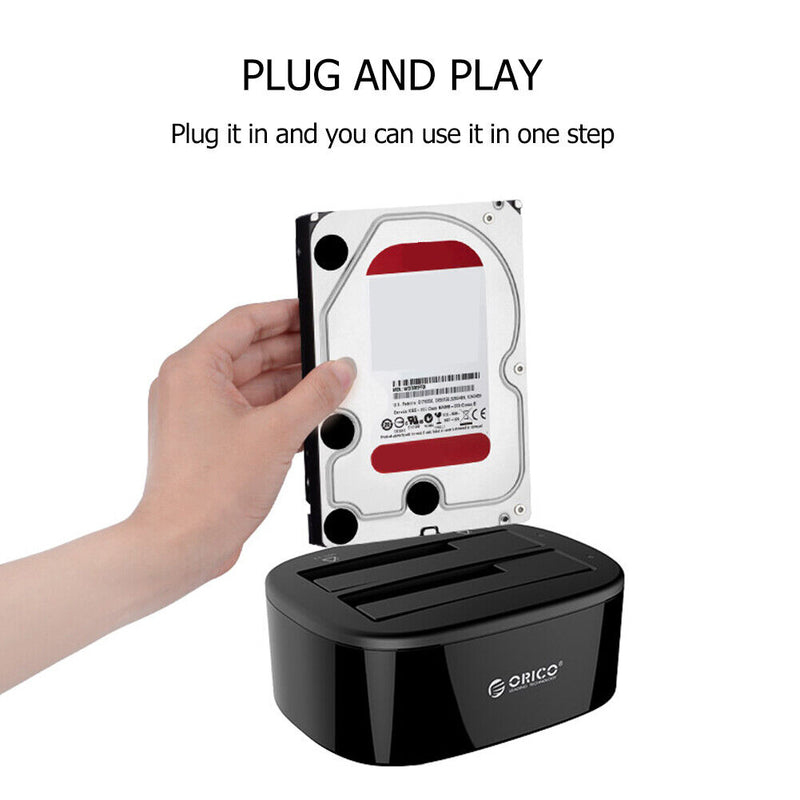 ORICO 6228US3 Dual Bay 2.5/3.5 inch HDD SSD USB 3.0 Docking Station (EU)