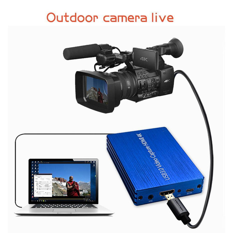 DSLR Camcorder 4K HD HDMI-compatible USB 3.0 Loop-out Video Capture Card