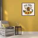 Full Drill Round Diamond Painting Sunflower Bee Mosaic Drawing Picture Decor Kit