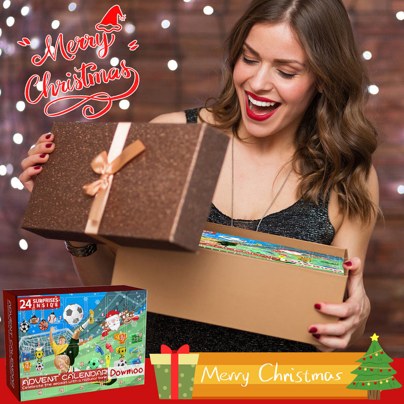 24 Grids Xmas Soccer Toys Box Unique Christmas Calendar Box Holiday Party Favors