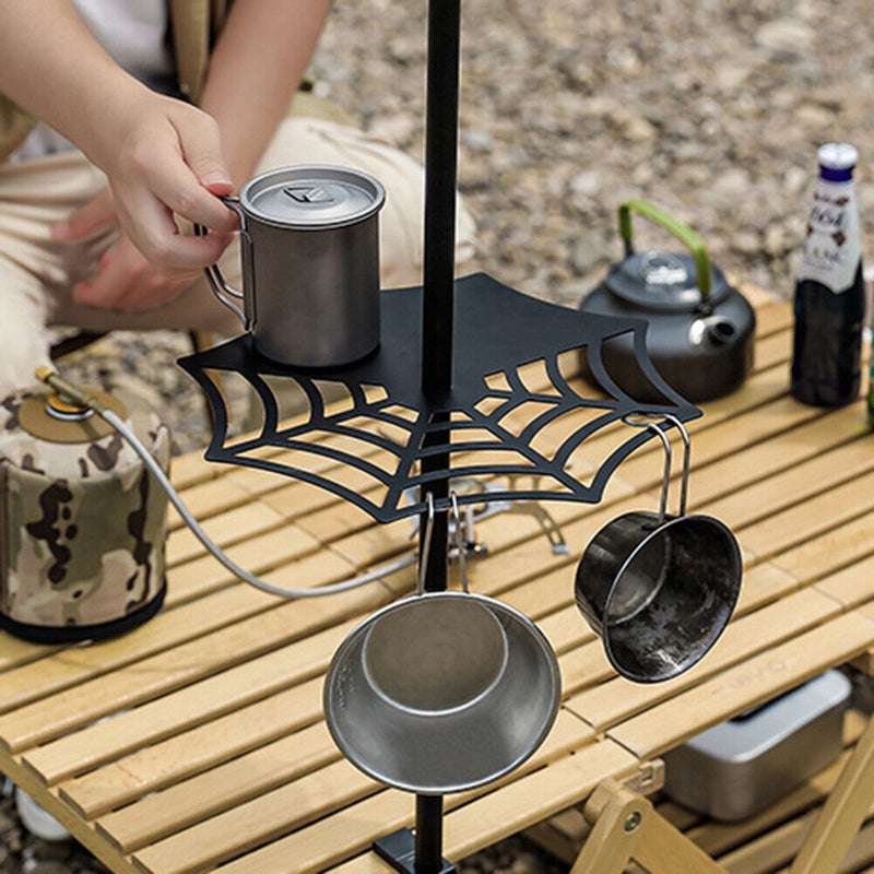 Outdoor Camping Hiking Lamp Post Pole Holder Mini Table Rack Light Fixing Hanger