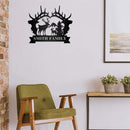 Metal Deer Family Hanging Art Craft Outdoor Garden Decoration Household Sup