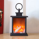 LED Fireplace Lantern Lamps Living Room Flame Christmas Night Light (B) Newly