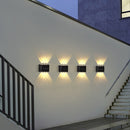 2x Solar Wall Lamp Outdoor Balcony Fence Path Garden Decor (Warm 6LED) Newly