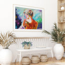 Frameless Painting By Numbers Girl Back DIY Handmade Drawing On Canvas Art Kit