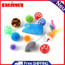 12x Pet Toys Funny Plush Mouse Bell Ball Bite Heavy Duty Pet Interactive Supplies