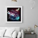 Dragonfly Text Frameless Oil Paint by Numbers Kit Handpainted Picture Art