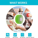 Elastic Cotton Self Adhesive Tape Sport Bandage Muscle Support Pad (Green) Newly