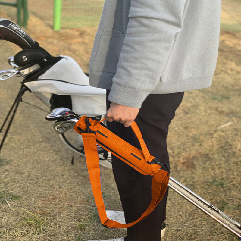 Golf Club Carrier Bag Nylon Driving Range Course Training Case (Orange)