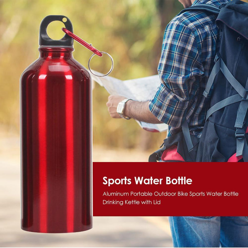 700ml Aluminum Portable Outdoor Sports Water Bottle Drinking Kettle (Red) Newly