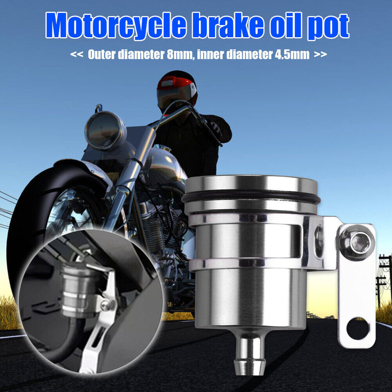 Universal Motorcycle Brake Fluid Reservoir Clutch Tank Oil Fluid Cup (Grey)