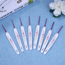 8pcs Soft Handle Aluminium Head Crochet Hooks Sweater Sewing Needles Set Newly