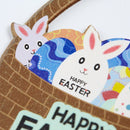 With Bowknots DIY Wood Chips Hanging Ornaments Wooden Craft Easter Decorations