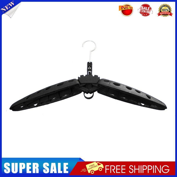 Foldable Wetsuit Hanger Stand Snorkeling Diving Drysuit Drying Rack (Black)