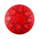 6 inch 8 Tune Hand Pan Tank Steel Tongue Drum Percussion Instrument (Red)