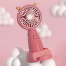 Mini Portable Fan Cute Antler USB Rechargeable Pocket Handheld Cooler (Red)