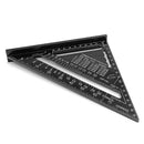 7 inch Triangular Ruler Aluminum Metric Measuring Ruler Woodworking Try Squ